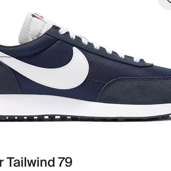 Nike Blue and White Sneakers Classic Retro Design Tailwind - Picture 1 of 7